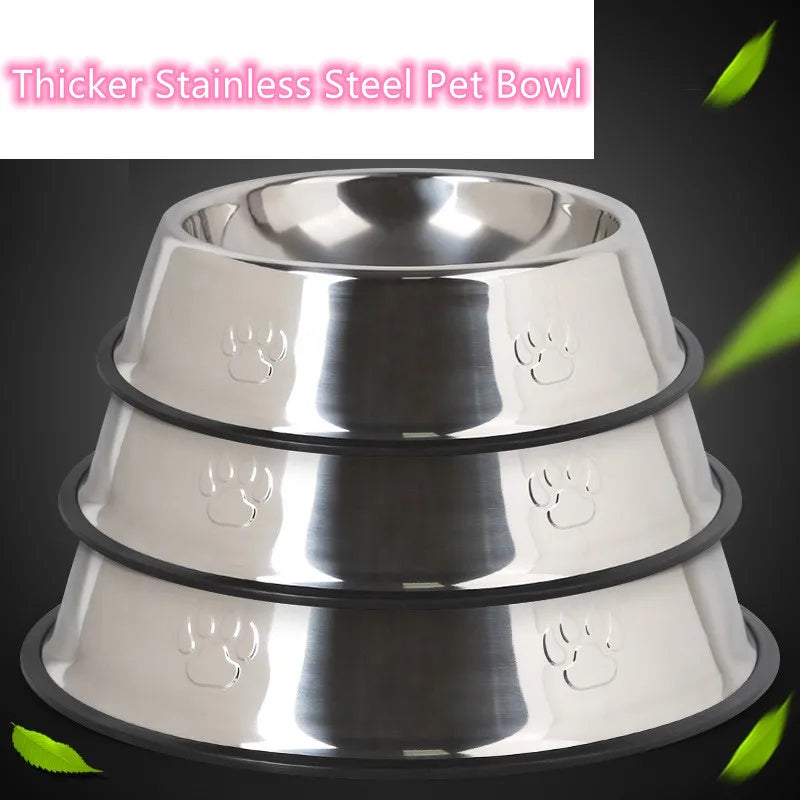 Stainless Steel Anti-Slip Pet Food Bowl