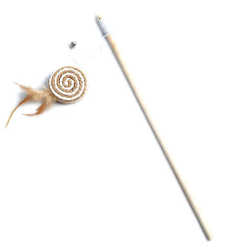 Teaser Feather Wand Toy for Cats