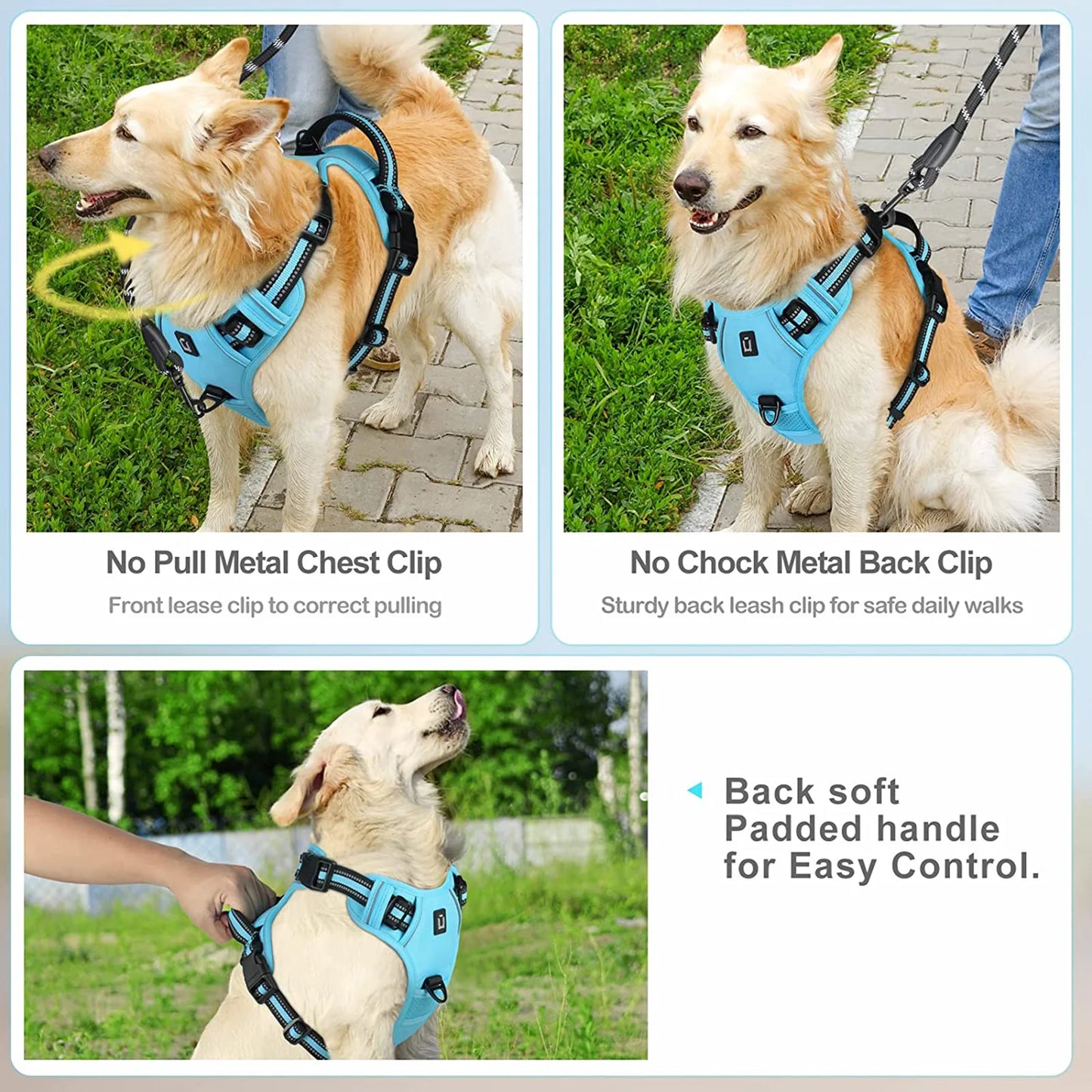 ControlFit – No-Pull Adjustable Dog Harness with Soft Padded Vest