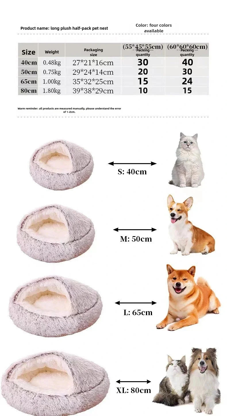 CozyShell Nest – Plush Winter Bed for Cats