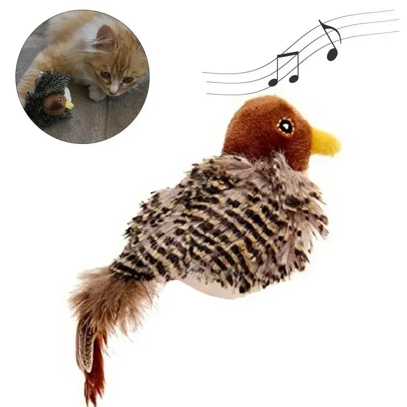 ChirpPounce – Electric Bird Cat Toy with Feather & Sound