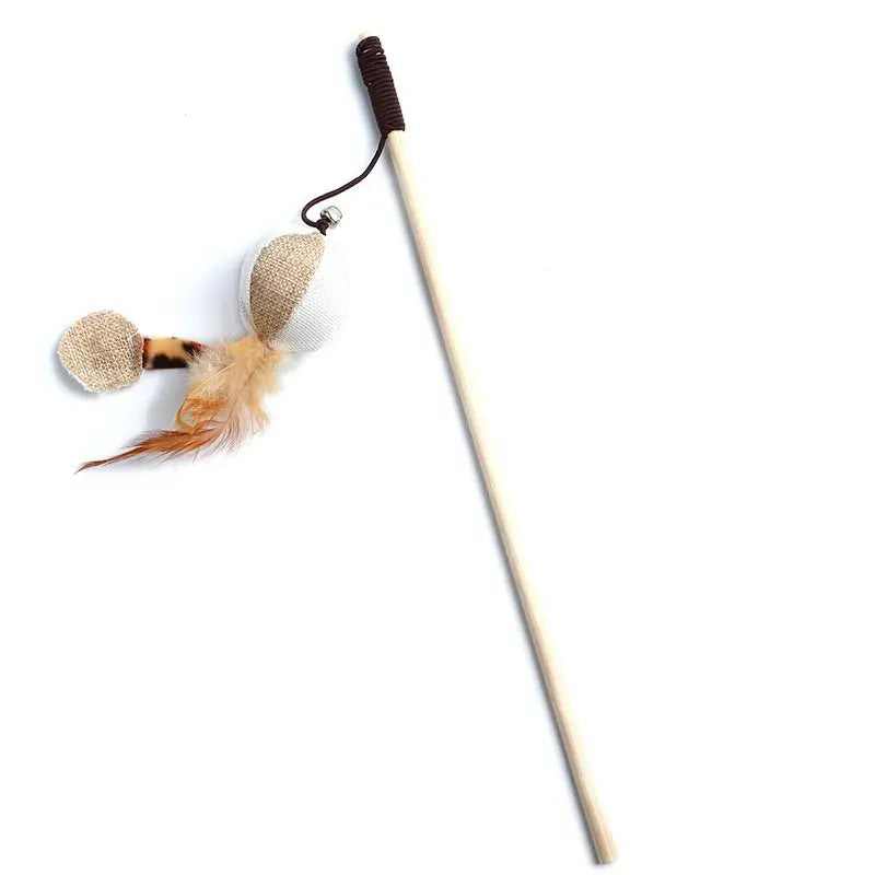 Teaser Feather Wand Toy for Cats