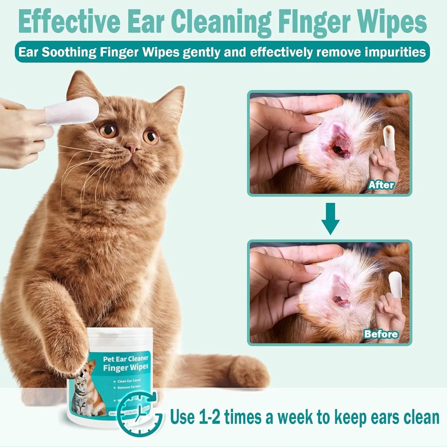 CleanPaws – Pet Ear Wipes for Dogs & Cats