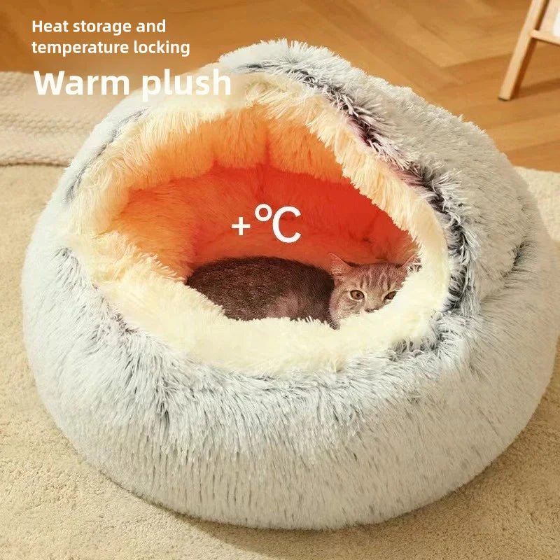 CozyShell Nest – Plush Winter Bed for Cats
