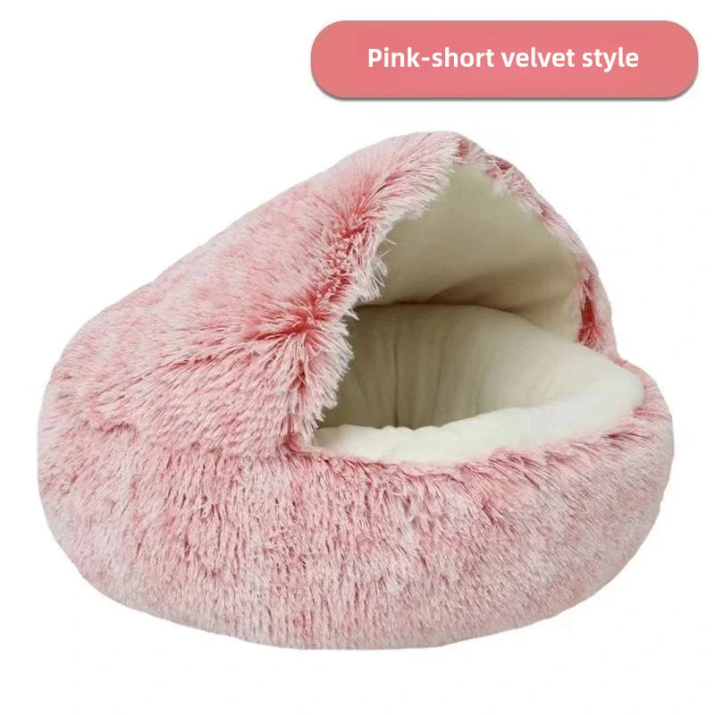 CozyShell Nest – Plush Winter Bed for Cats