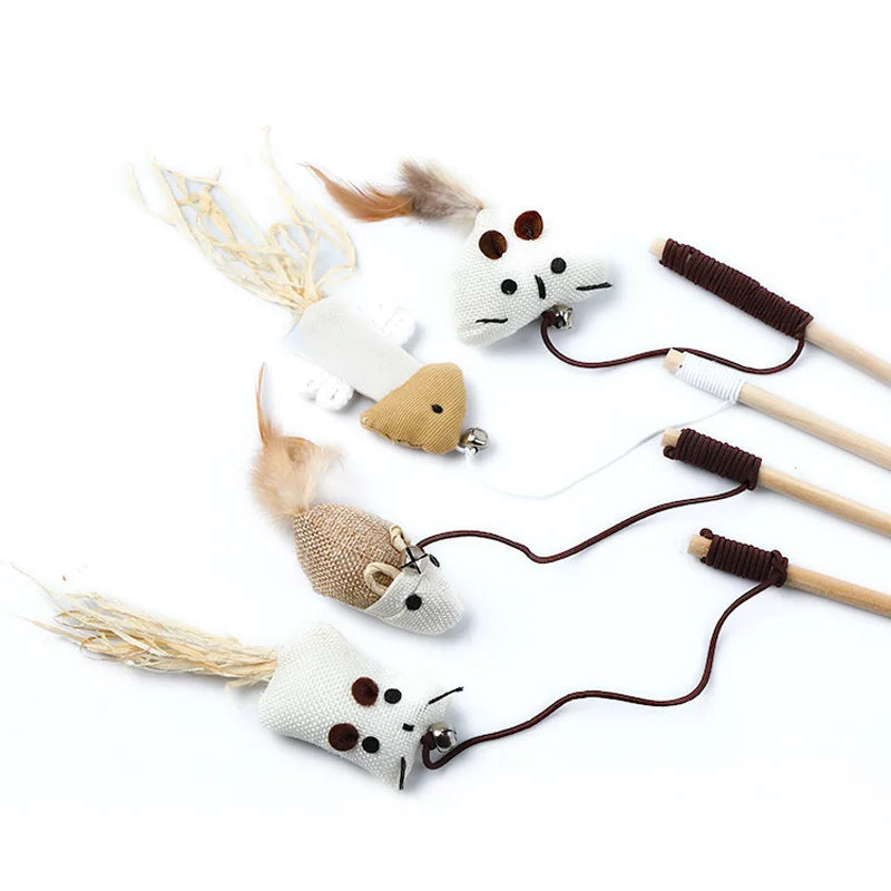 Teaser Feather Wand Toy for Cats