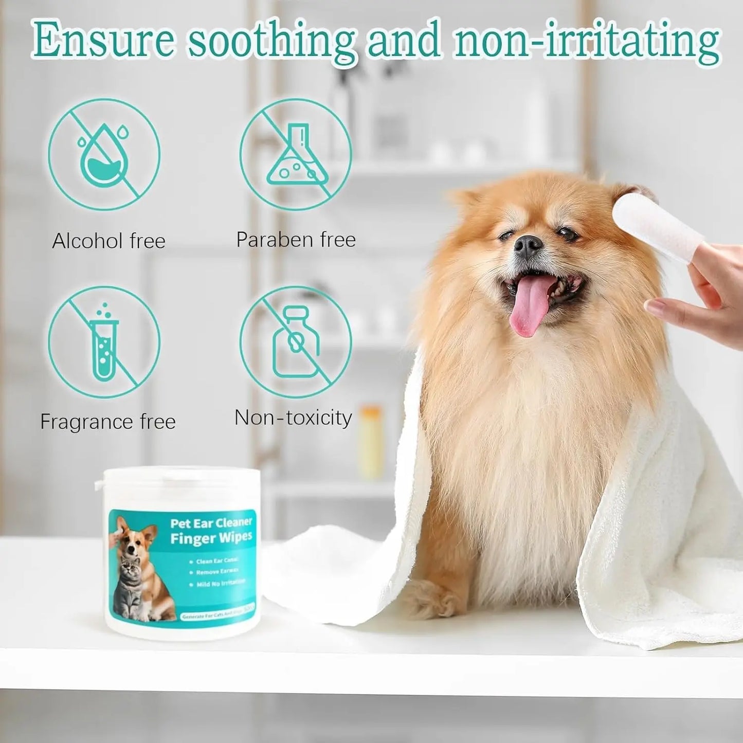 CleanPaws – Pet Ear Wipes for Dogs & Cats