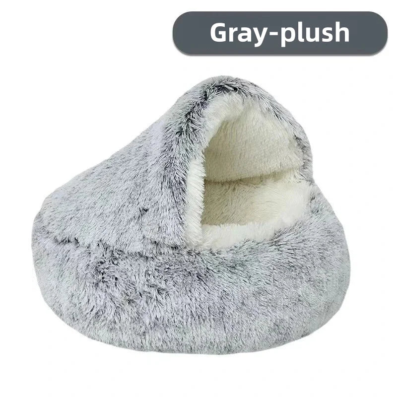 CozyShell Nest – Plush Winter Bed for Cats
