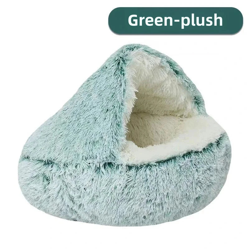 CozyShell Nest – Plush Winter Bed for Cats