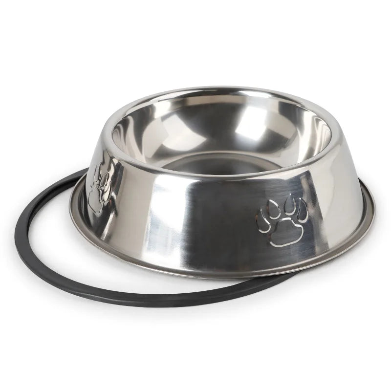 Stainless Steel Anti-Slip Pet Food Bowl