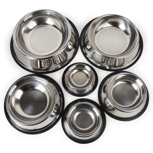 Stainless Steel Anti-Slip Pet Food Bowl