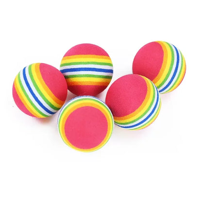 BounceBrights – 10pc Rainbow Cat Toy Balls