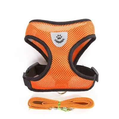 Breathable Reflective Pet Harness & Leash Set