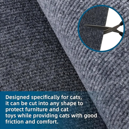 Trimmable Cat Scratch Mat — Self-Adhesive Furniture & Wall Protector