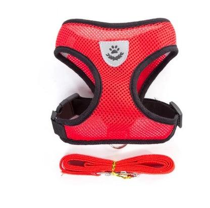 Breathable Reflective Pet Harness & Leash Set