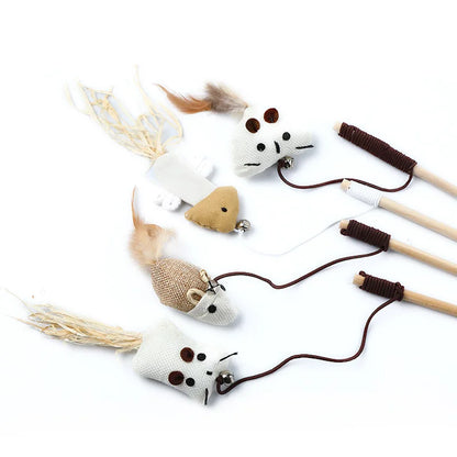 Teaser Feather Wand Toy for Cats