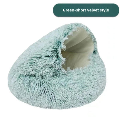 CozyShell Nest – Plush Winter Bed for Cats