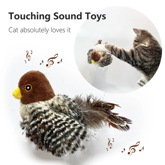 ChirpPounce – Electric Bird Cat Toy with Feather & Sound