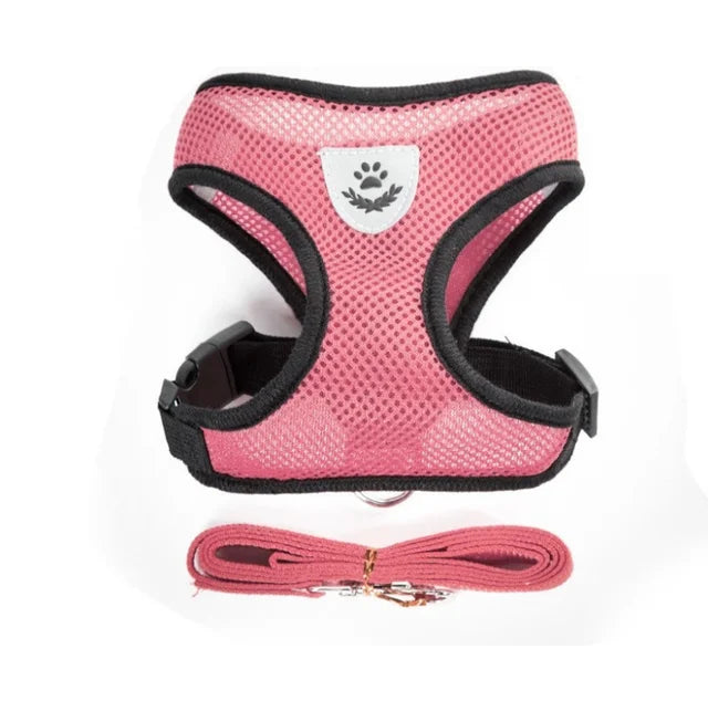 Breathable Reflective Pet Harness & Leash Set