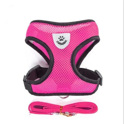 Breathable Reflective Pet Harness & Leash Set