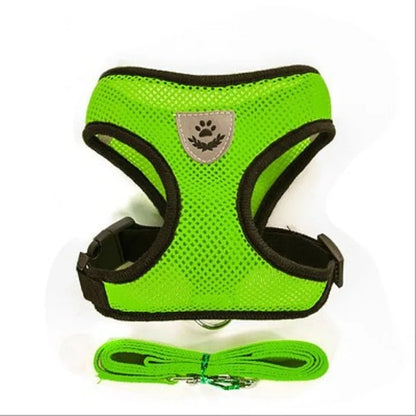 Breathable Reflective Pet Harness & Leash Set