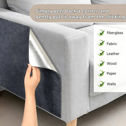 Trimmable Cat Scratch Mat — Self-Adhesive Furniture & Wall Protector