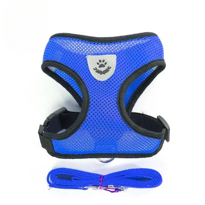 Breathable Reflective Pet Harness & Leash Set