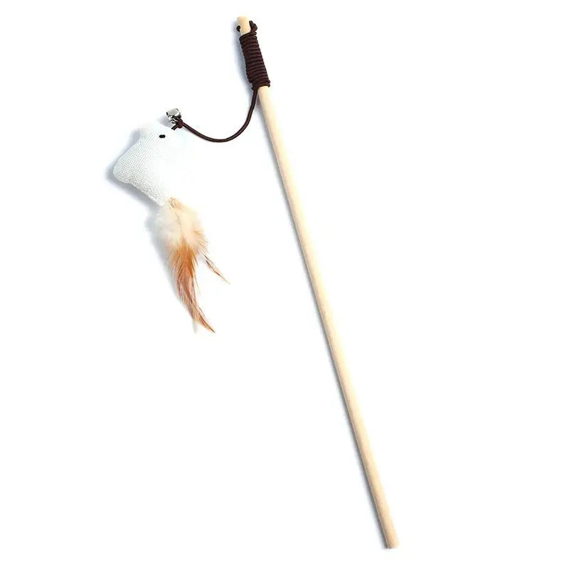 Teaser Feather Wand Toy for Cats