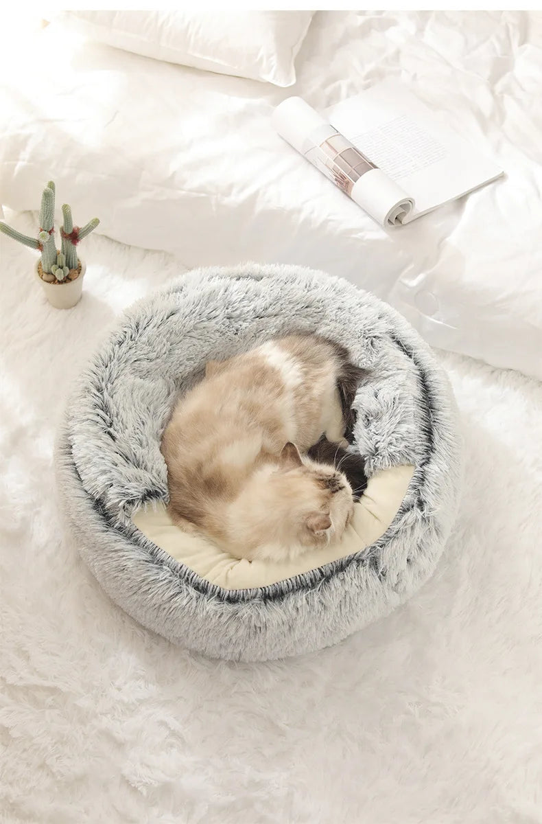 CozyShell Nest – Plush Winter Bed for Cats