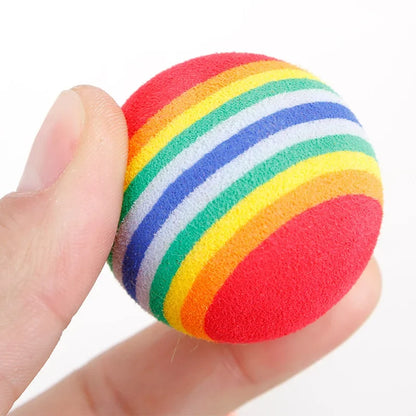 BounceBrights – 10pc Rainbow Cat Toy Balls