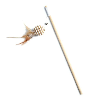 Teaser Feather Wand Toy for Cats