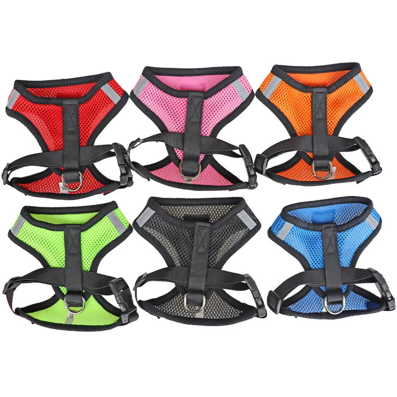 Breathable Reflective Pet Harness & Leash Set